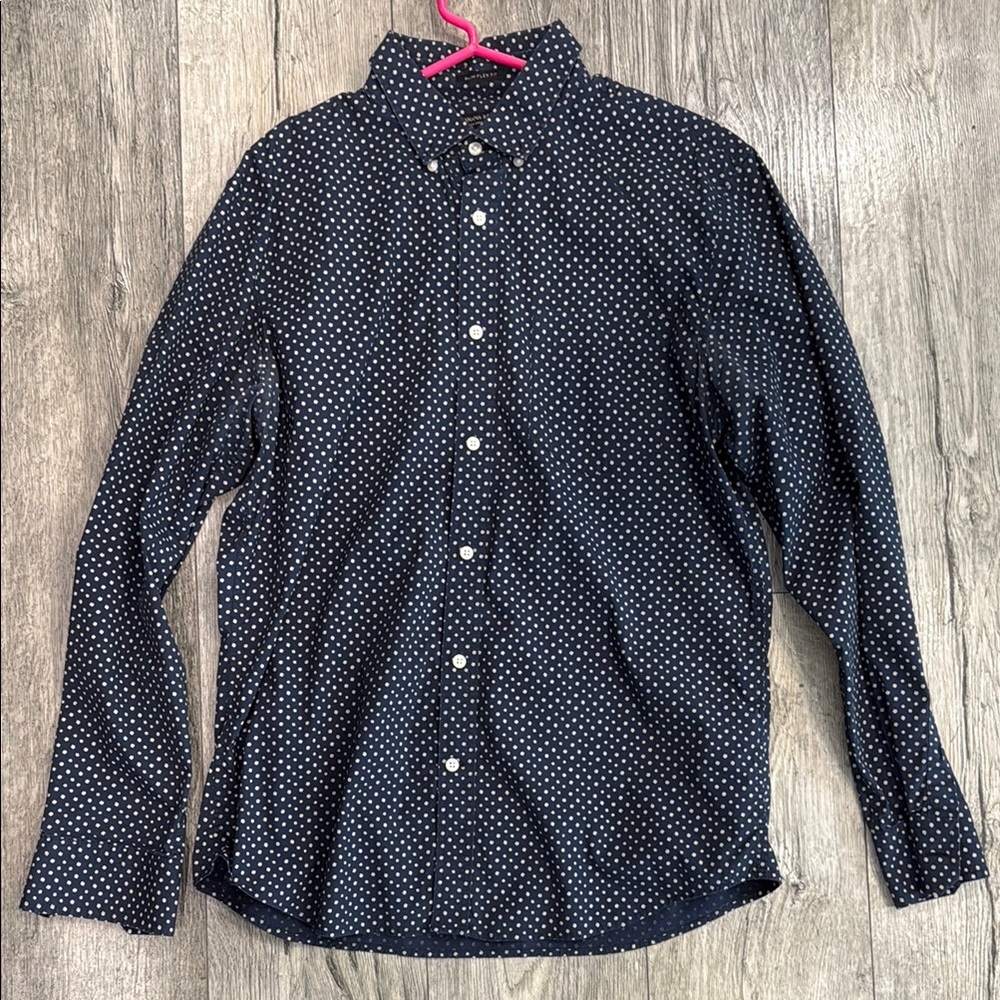 Banana Republic Blue and White Casual Button Down Shirt